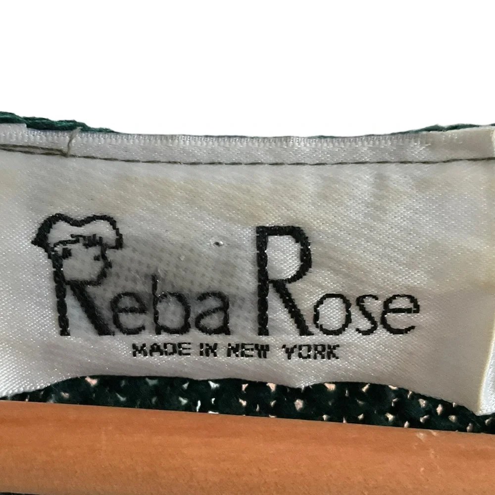 Vintage Reba Rose Boxy Striped Cardigan Sweater Earthy Coastal Cottageco… - Picture 14 of 16
